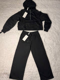 Black Lululemon Half Zip Scuba Set (size 6)