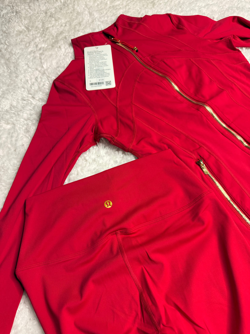 Red Define Shorts Set