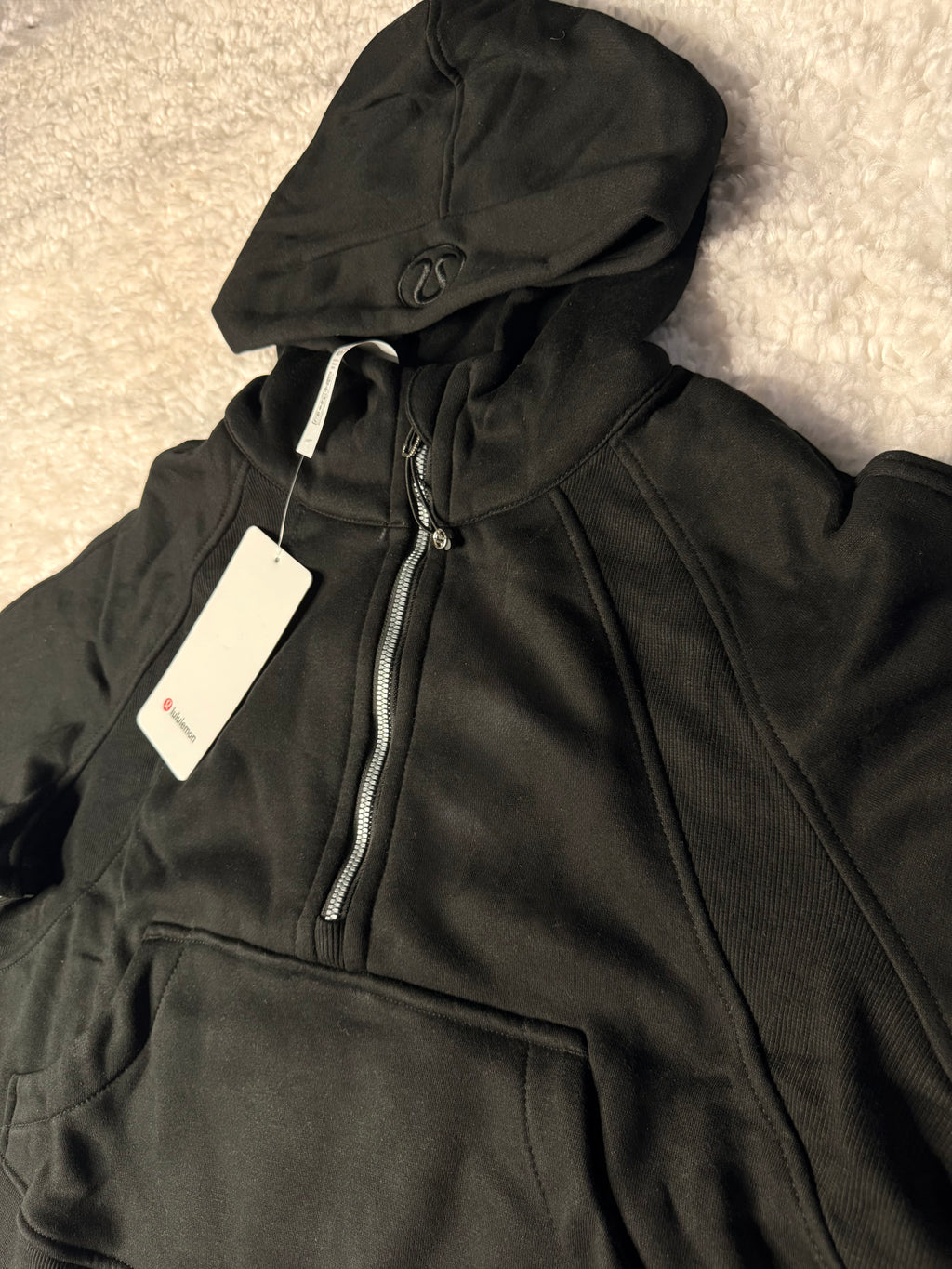 Black Lululemon Half Zip Scuba Set (size 6)