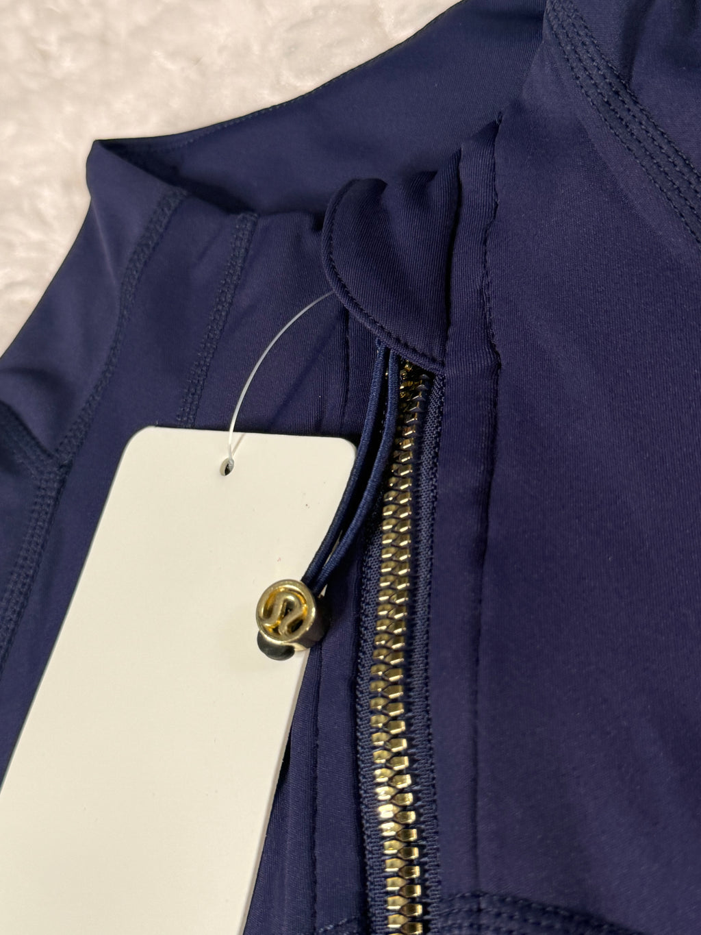 Navy Blue Lululemon Define Set Gold Zipper