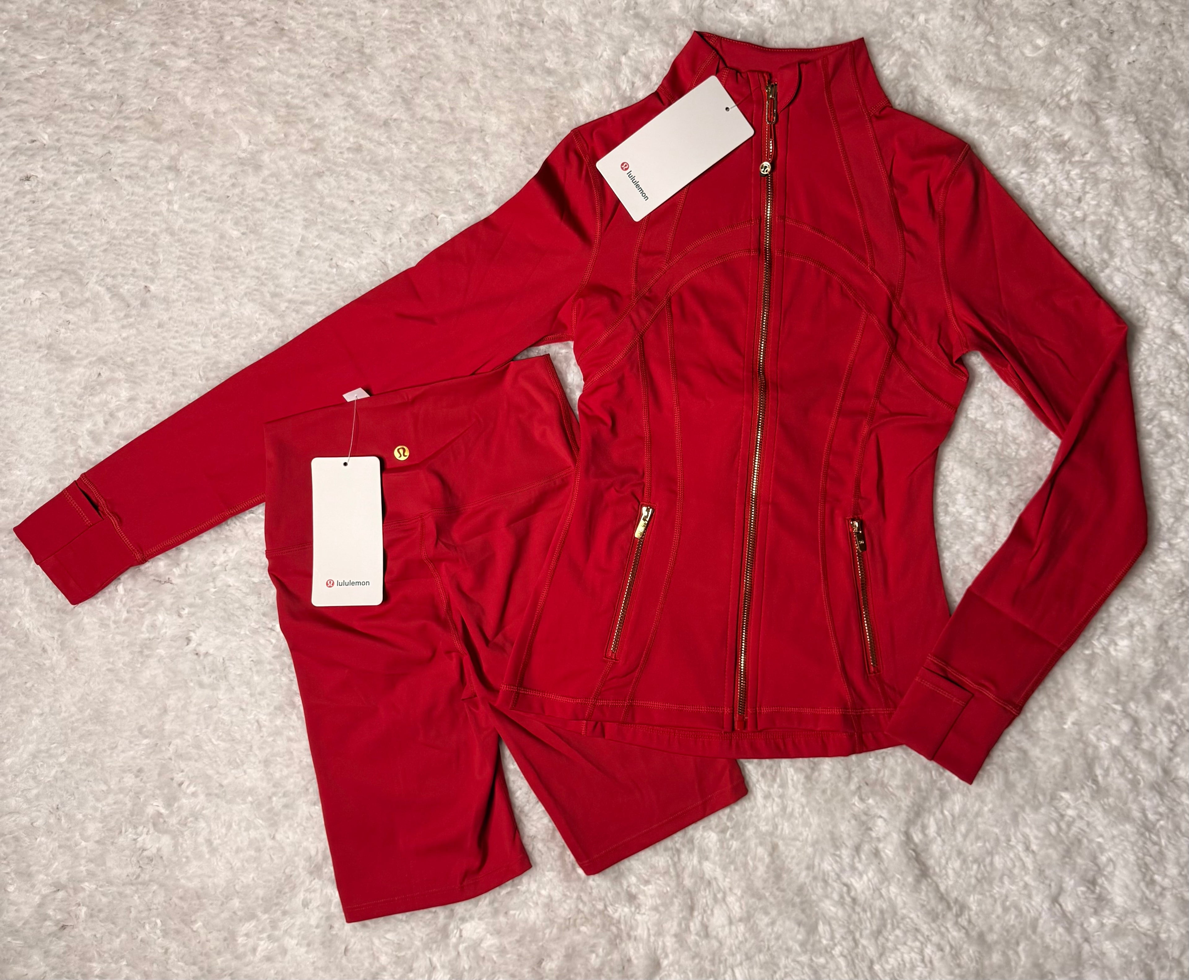 Red Define Shorts Set