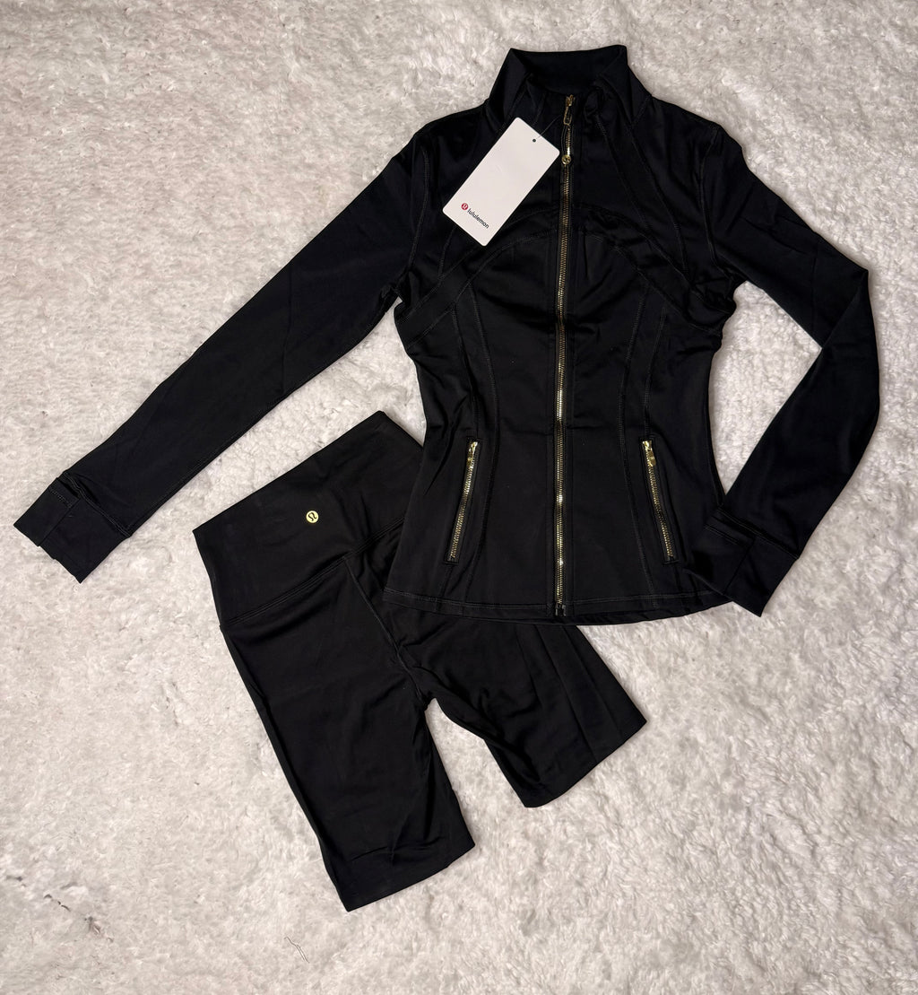 Black Define Shorts Set